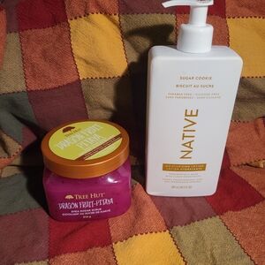 Native Sugar Cookie Moisturizing Lotion and Tree Hut Dragon Fruit Shea Scrub Set